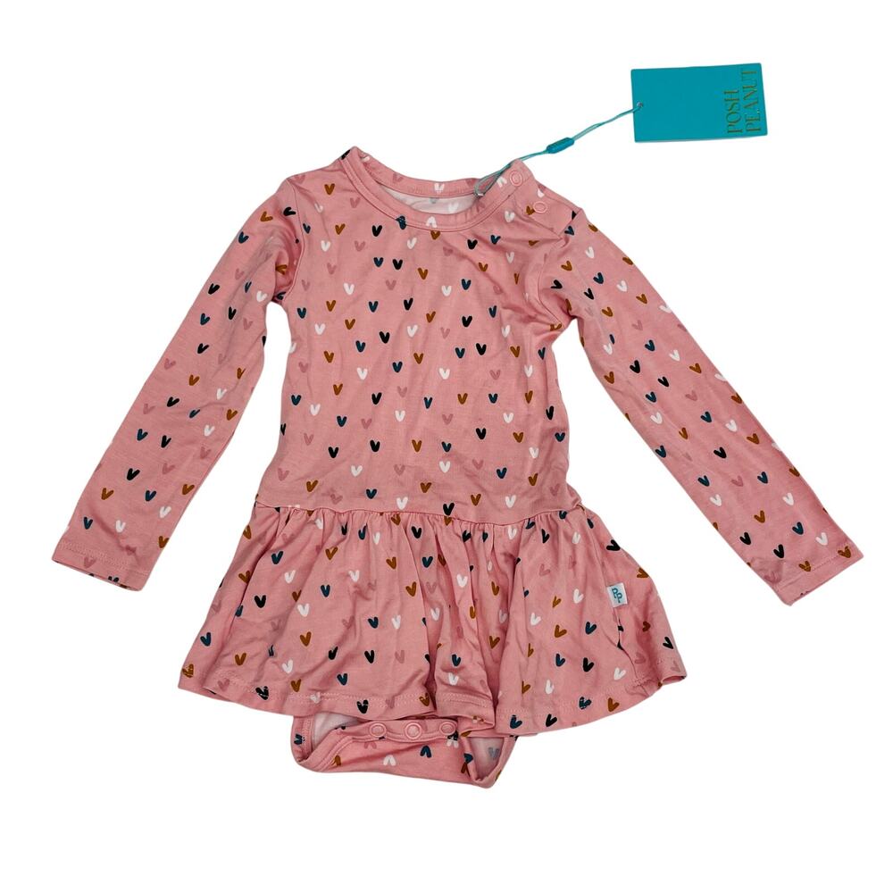 NWT Posh Peanut 0-3M Cassidy Long Sleeve Basic Twirl